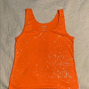 Old Navy Sequin Orange Tank Top